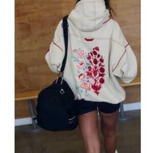 Free people final call rose logo hoodie